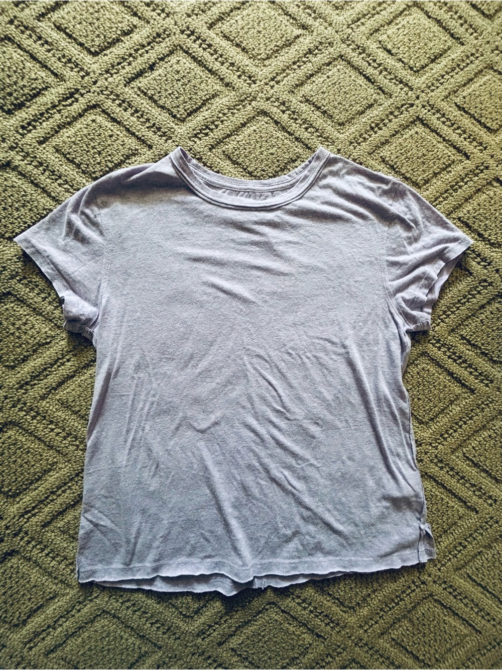 We The Free Short Sleeve Crewneck Tee in Light Lavender
